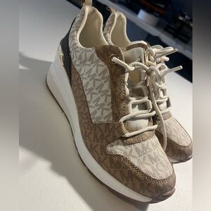 Michael Kors platform shoes brown and gold